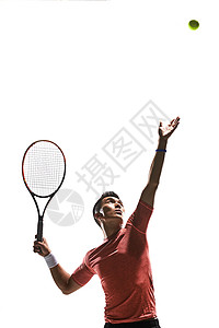 健身运动员打网球图片