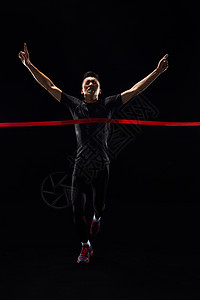 体操项目跳高径赛项目健身运动员冲刺终点背景