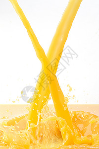 水柱维生素橙汁背景