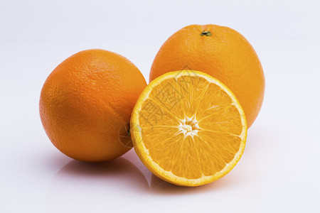 纯净橙色静物橙子背景图片