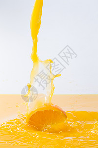 黄色橙汁桔子甜的水果橙汁背景