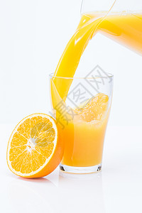 果汁影棚拍摄黄色橙汁图片
