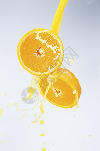 水果饮料切片食物橙子高清图片