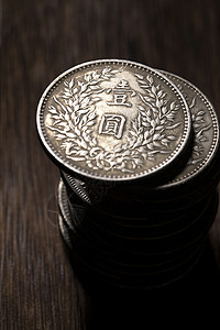 硬币堆叠堆叠的传统硬币背景