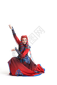 舞蹈民族传统文化20到24岁20多岁穿着蒙古族服饰的女人背景