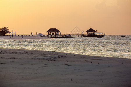 群岛方式黄昏旅行者自然马尔代夫海景风光背景