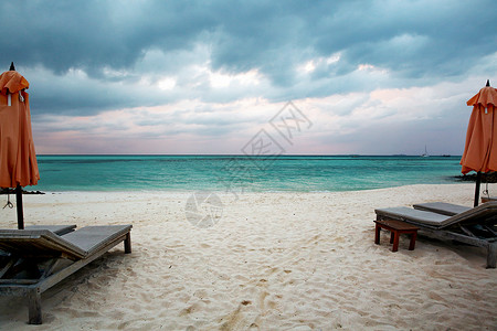 沙子和水面自然地理自然景观栈桥码头马尔代夫海景风光背景
