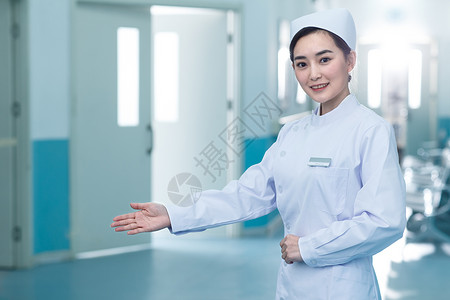 成年人卫生贡献年轻的女护士在医院走廊图片