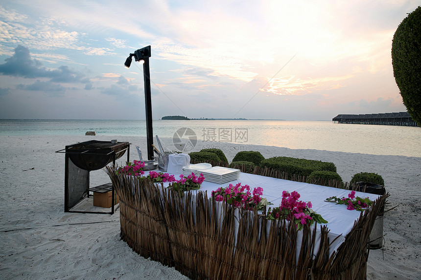 沙子人间天堂椅子马尔代夫海景风光图片