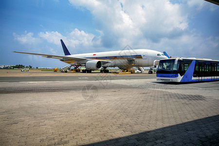 交通飞机机场跑道风景交通停机坪彩色图片机场背景