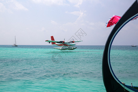 飞过一片时间海休闲追求飞无人海上滑翔机背景