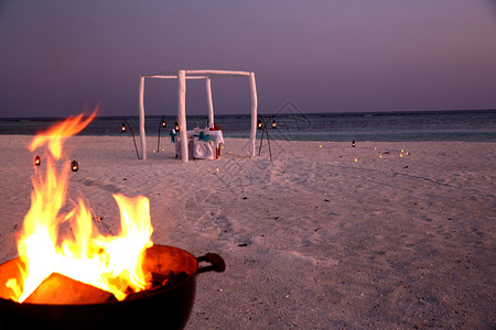 火马照亮旅游自然马尔代夫海景背景