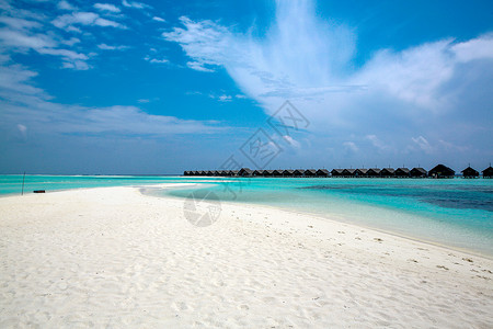沙子和水面旅行海岸地形摄影马尔代夫海景风光背景