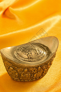 银财神元素古典风格传统文化金元宝背景