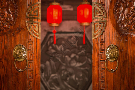 东方古典风格文化四合院高清图片