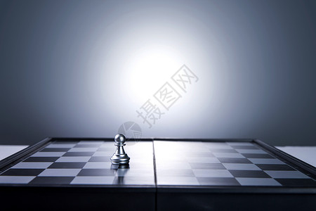 创意雕塑静物胜利机遇国际象棋背景
