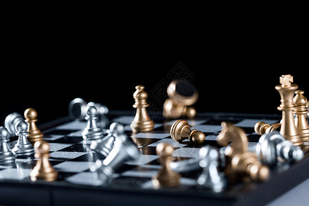 失败的策略雕像合作棋盘国际象棋背景