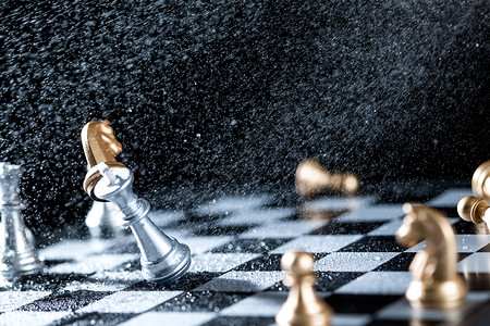 国际沟通与合作机遇艺术品凌乱国际象棋背景