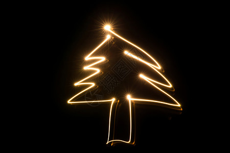 圣诞树标志传统节日火焰无人烟花背景