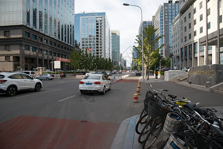 水平构图商务东亚北京金融街背景图片
