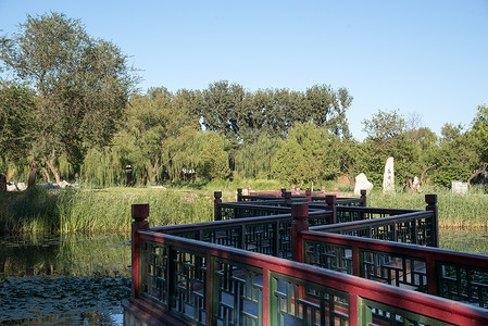 绿色湖北京圆明园图片