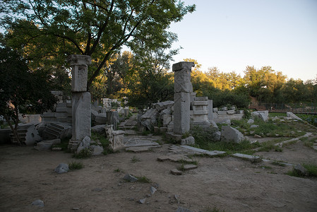 古典网站素材旅游清朝古典风格北京圆明园背景