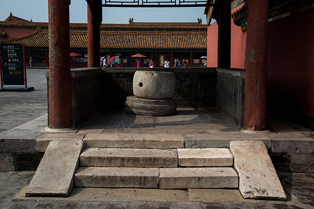 大水缸北京故宫的细节背景