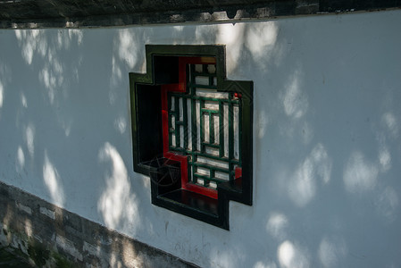 古典窗框东亚皇室彩色图片北京颐和园背景
