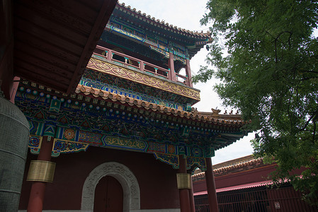 亚洲古老的喇嘛教北京雍和宫图片