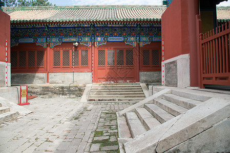 建筑楼梯摄影佛教摄影都市风景北京雍和宫背景