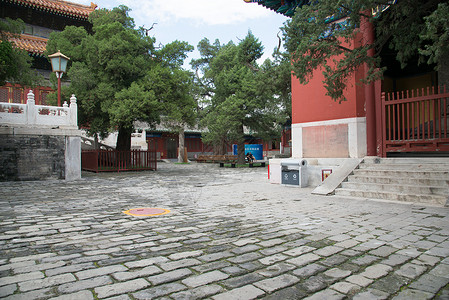 垃圾箱元素旅游胜地传统文化彩色图片北京雍和宫背景