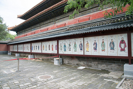 古典结婚海报白昼神圣名胜古迹北京雍和宫背景