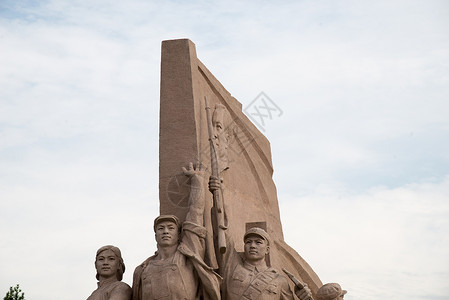 金寨红军广场彩色图片文化无人北京广场的雕像背景