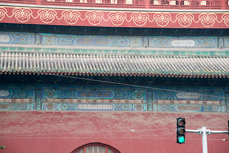 东亚传统当地著名景点北京钟鼓楼图片