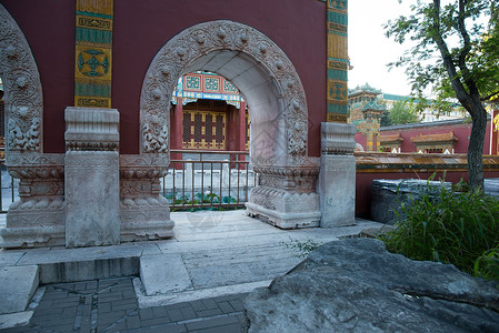 水平构图摄影建筑外部北京北海公园图片