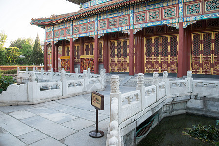 传统文化亭台楼阁彩色图片北京北海公园图片