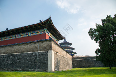 古代风格白昼宫殿园林北京天坛背景