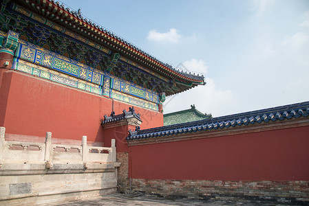 建筑公园古老的北京天坛图片