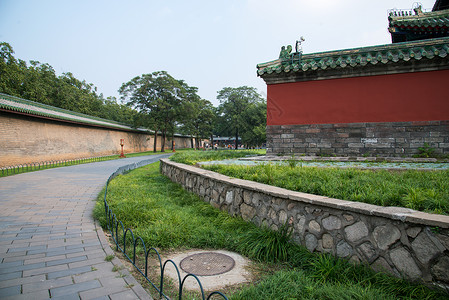 古代小庭院庭院传统文化旅游目的地北京天坛背景