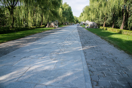 古代的路素材白昼天空亚洲北京十三陵背景