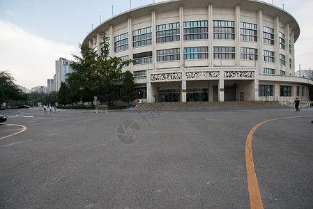 道路公共设施体育场北京工人体育馆高清图片
