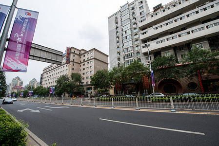 玛丽金街建筑街道楼群北京金宝街背景