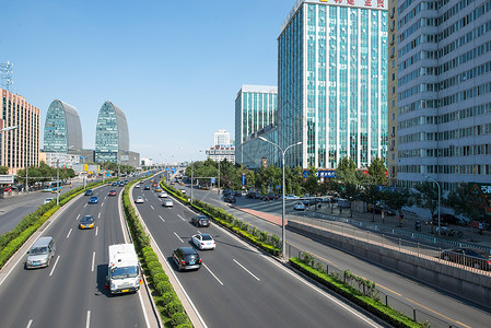 人类居住地首都水平构图北京西直门建筑群高清图片