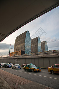 道路现代金融区北京西直门建筑群图片