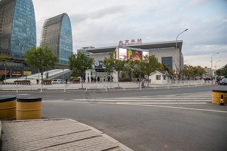 人造建筑城市道路摩天大楼北京西直门建筑群图片