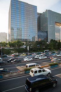 无人人类居住地主干路北京东直门高清图片