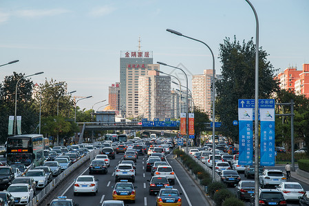 卡车结构建筑外部通路繁荣北京东直门背景