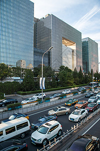 卡车结构城市道路人造建筑建造北京东直门背景