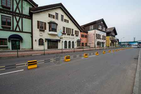 旅游无人建筑结构北京通惠小镇酒吧街背景