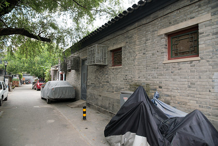 水平构图建筑外部居住区北京胡同图片